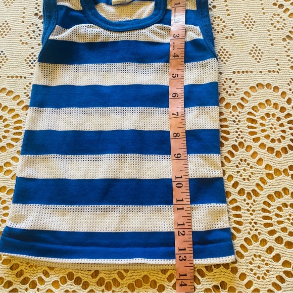 Pixie Playmates Childs Blue & White Tank Vintage 80s Size 4T. - Picture 5 of 5